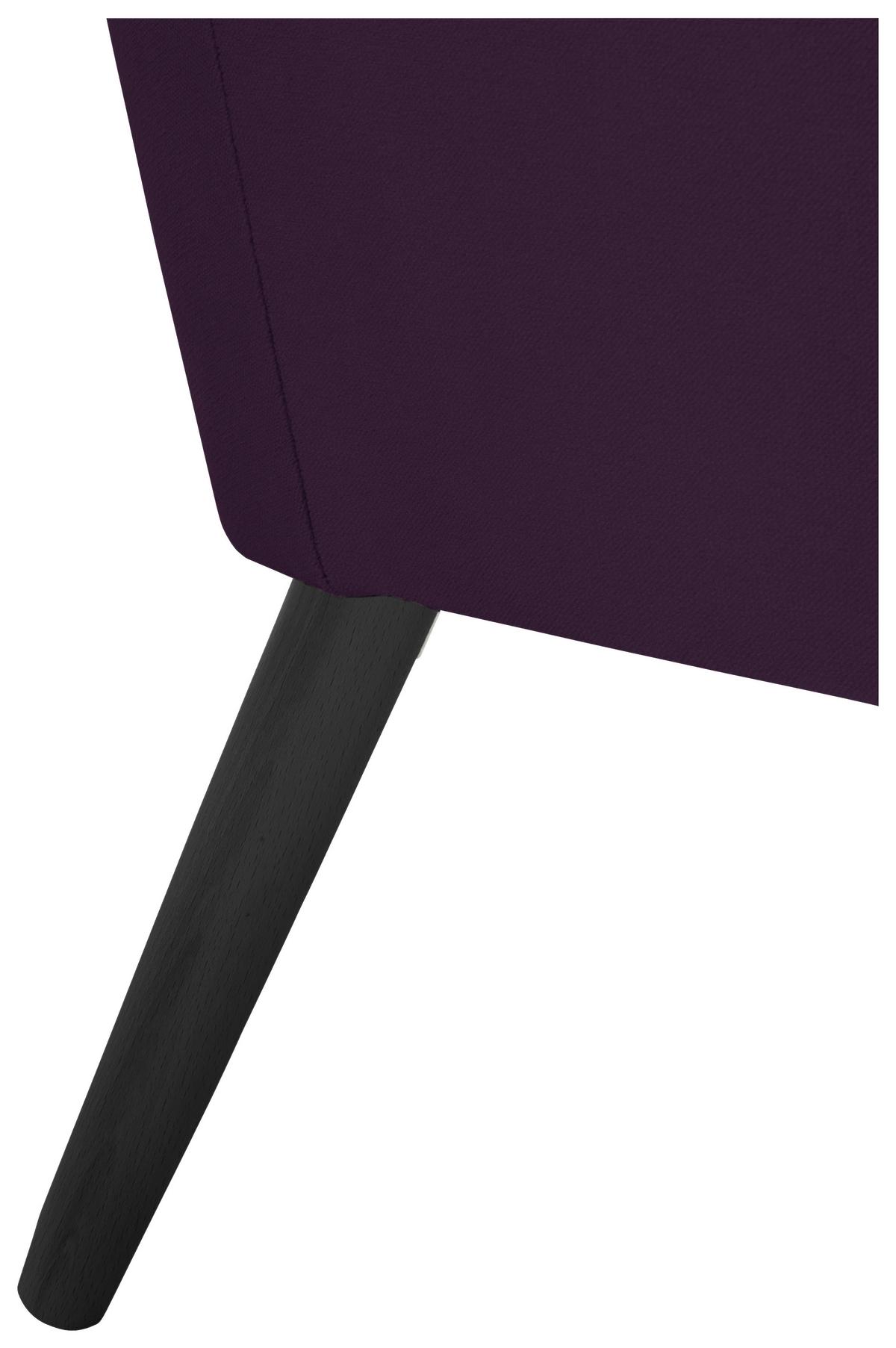 Polstersessel Mit Armlehnen Alegro Samt Lila - Lila/Schwarz, Design, Textil (67/81/71cm) - Max Winzer