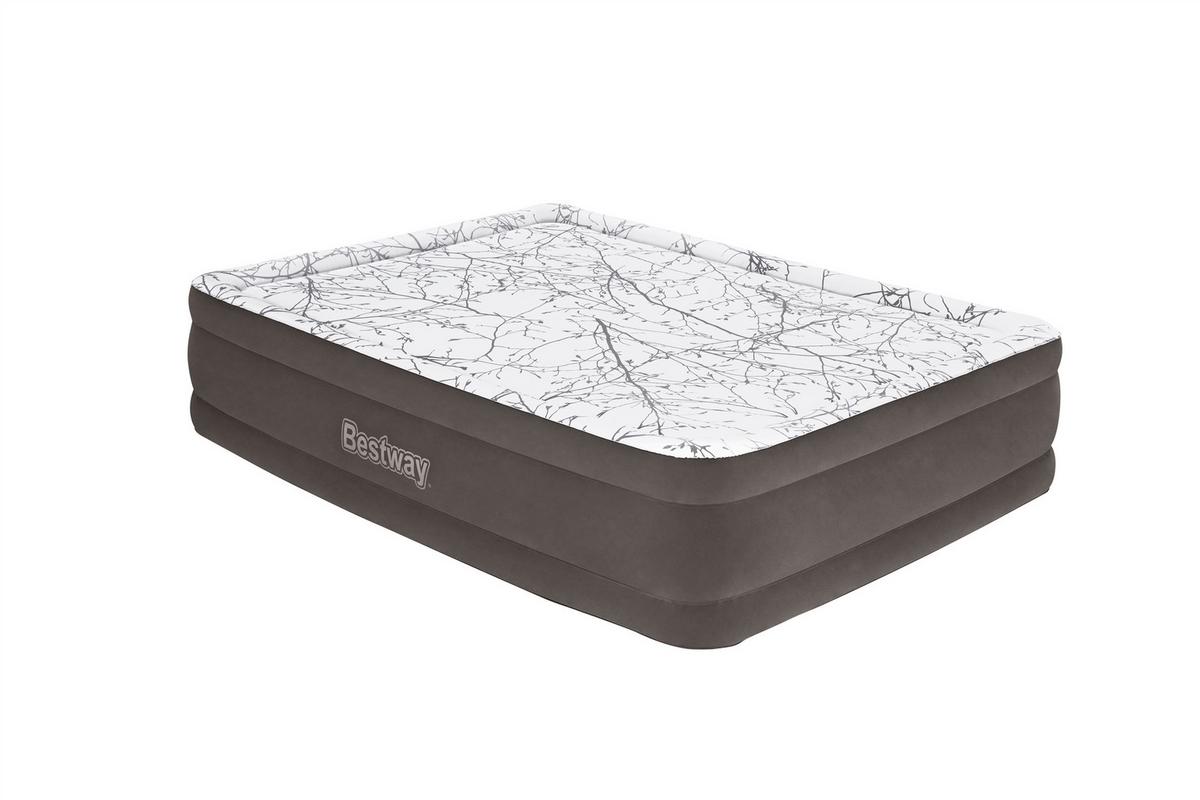 Luftbetten Foamtop Comfort Queen 203x152x46 Cm Bis 300kg - Weiß/Grau, KONVENTIONELL, Kunststoff/Metall (203/152/46cm) - Bestway