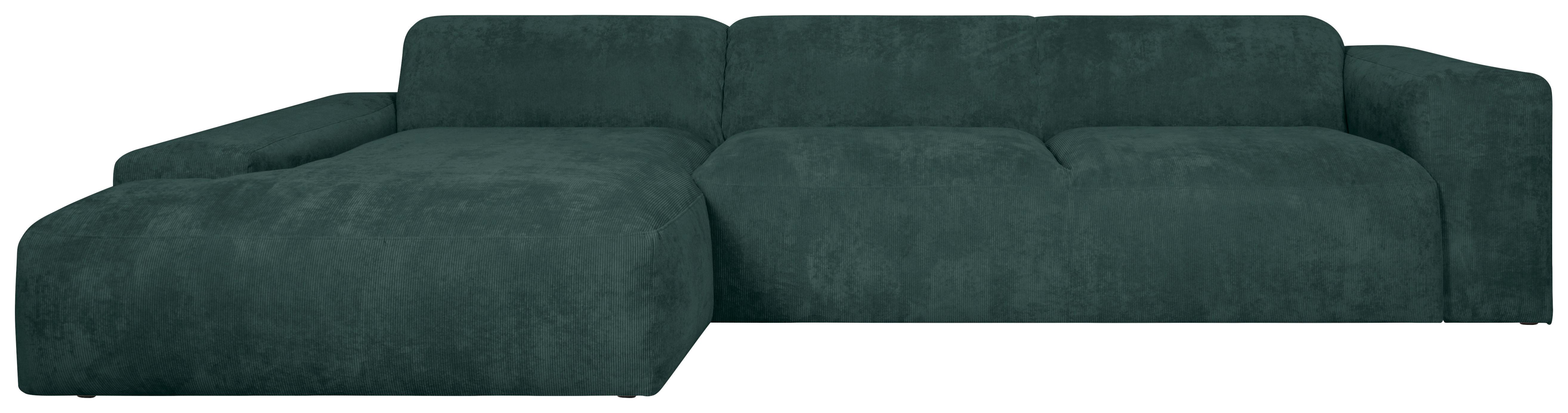ECKSOFA Hannah Grün 170x343 cm - Schwarz/Grün, Design, Textil (170/343cm) - MID.YOU