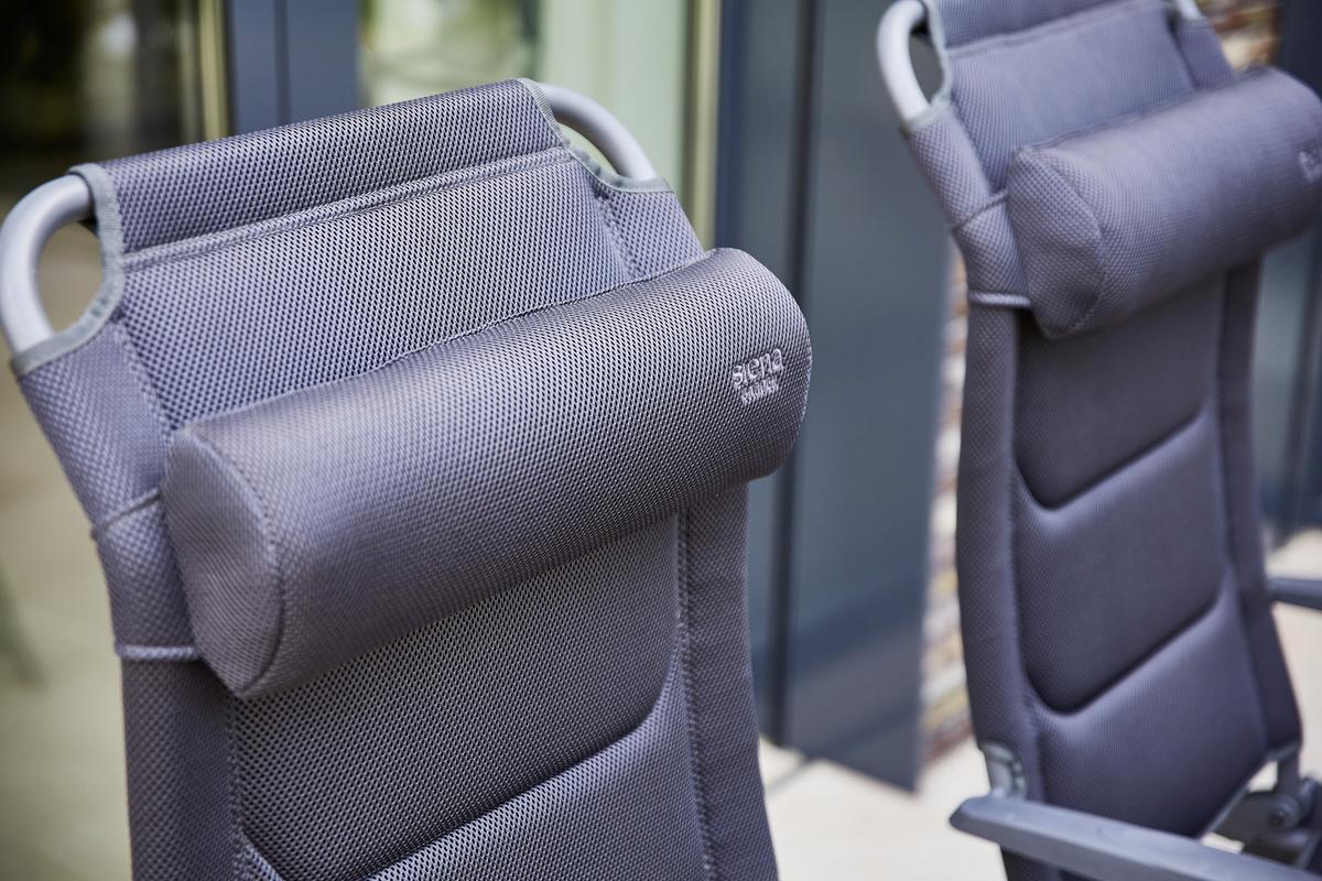 Gartengarnitur 5-tlg. Aluminium Kunststoff Mitpolster - Anthrazit/Schwarz, KONVENTIONELL, Kunststoff/Textil - Siena Garden