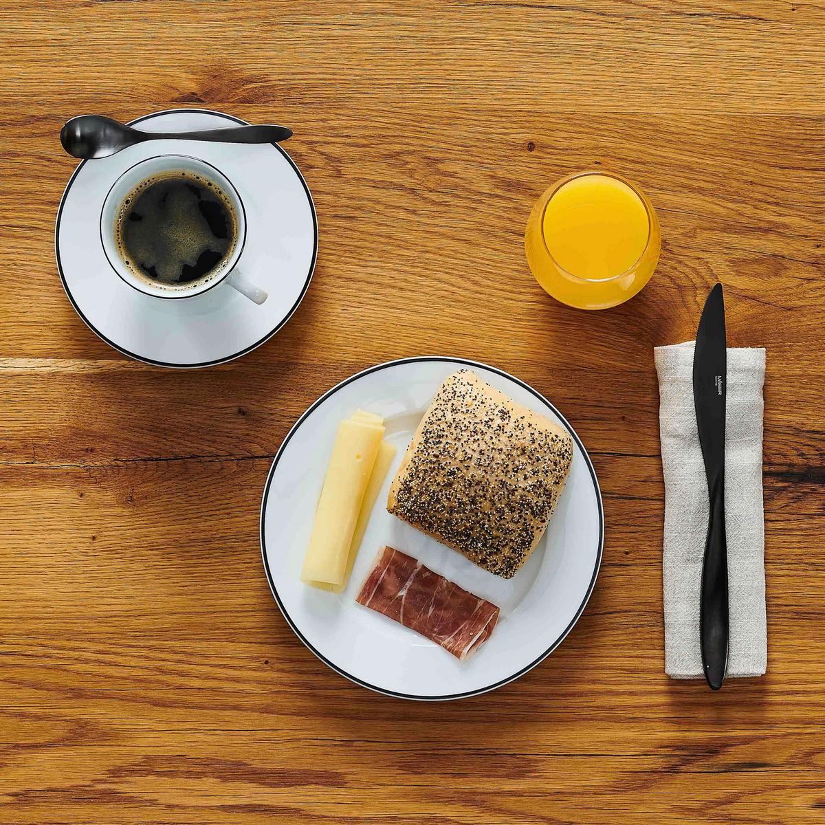Kaffeeservice Nola Schwarz Weiß 18-Teilig - Schwarz/Weiß, Basics, Keramik - Mäser