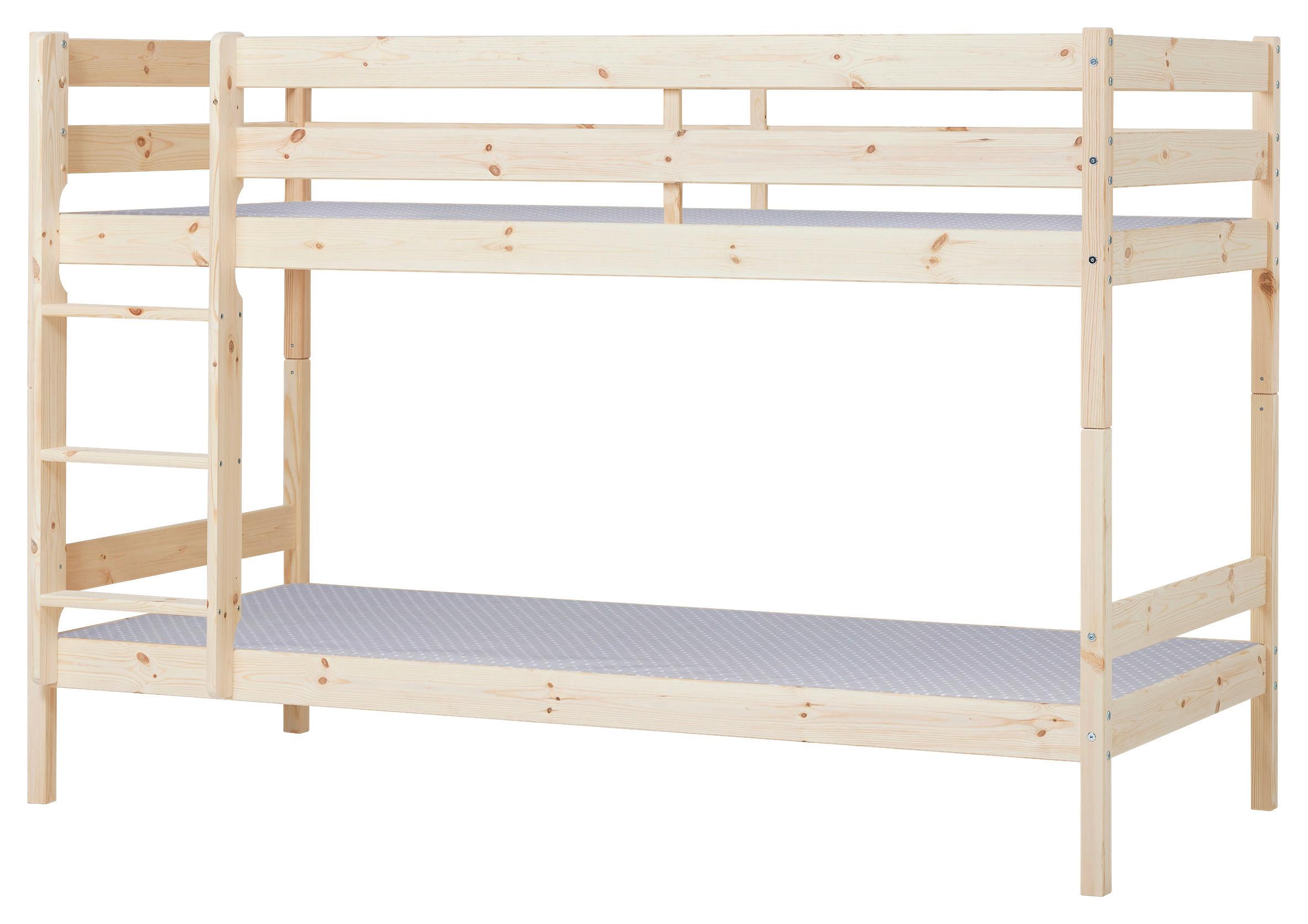 Etagenbett Eco Comfort Kiefer Natur, Lf: 90x190 cm - Naturfarben/Kieferfarben, MODERN, Holz (90/190cm) - MID.YOU