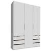 Drehtürenschrank mit Schubladen 150cm Level 36a, Weiß Dekor - Weiß, MODERN, Holzwerkstoff (150/216/58cm) - MID.YOU