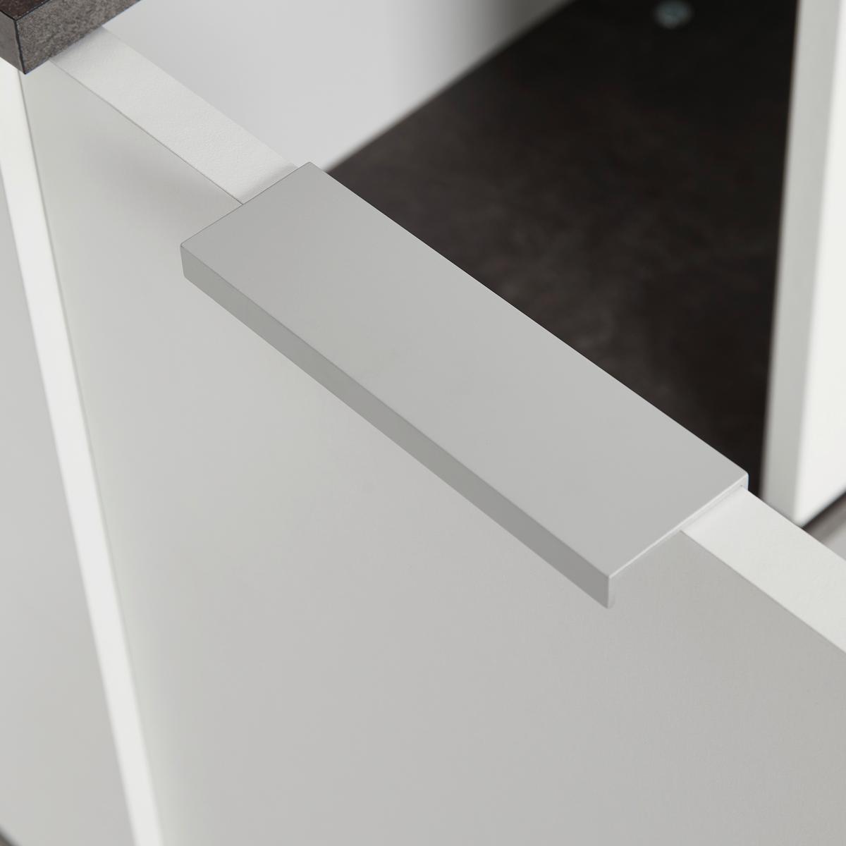 Waschbeckenunterschrank Turin 4 B: 60 cm Weiß/Beton - Weiß/Grau, MODERN, Holzwerkstoff (60/60/30cm)