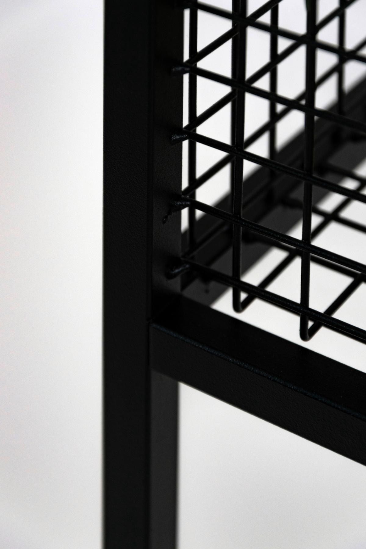 Blumenständer Aluminium Schwarz BxHxT: 60x75x23 Cn - Schwarz, Basics, Metall (60/75/23cm)