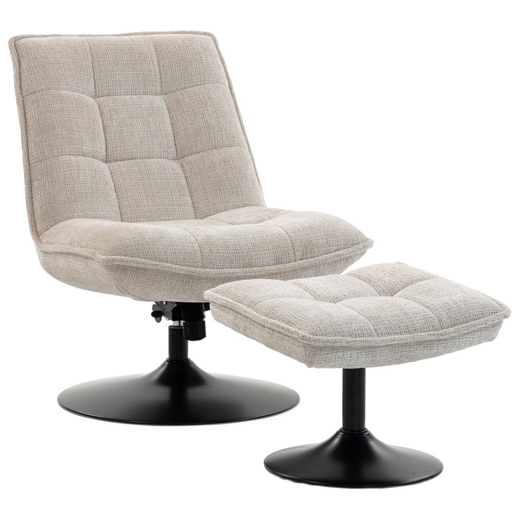 Relaxliege Kairo Creme Sitzfläche Drehbar, B: 71 Cm