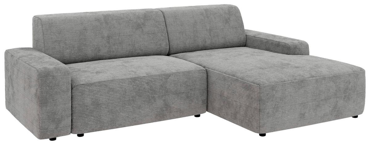 Ecksofa Wien, Grau S: 246x162 cm - Schwarz/Grau, MODERN, Textil (246/162cm) - Trendmanufaktur