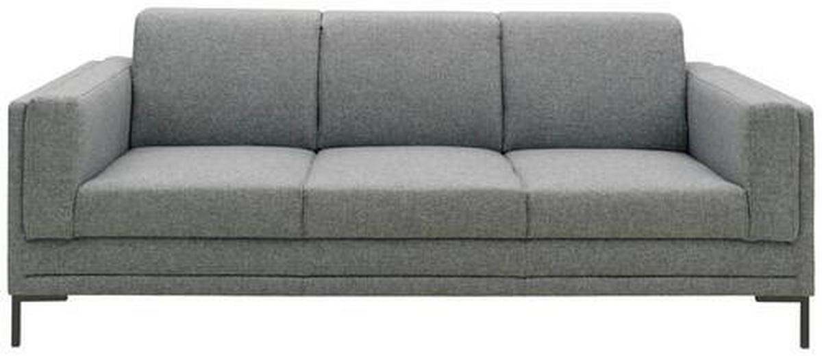 3-Sitzer-Sofa Looks Vii - Silberfarben/Schwarz, Design, Textil (210/82/90cm) - LOOKS by W.Joop