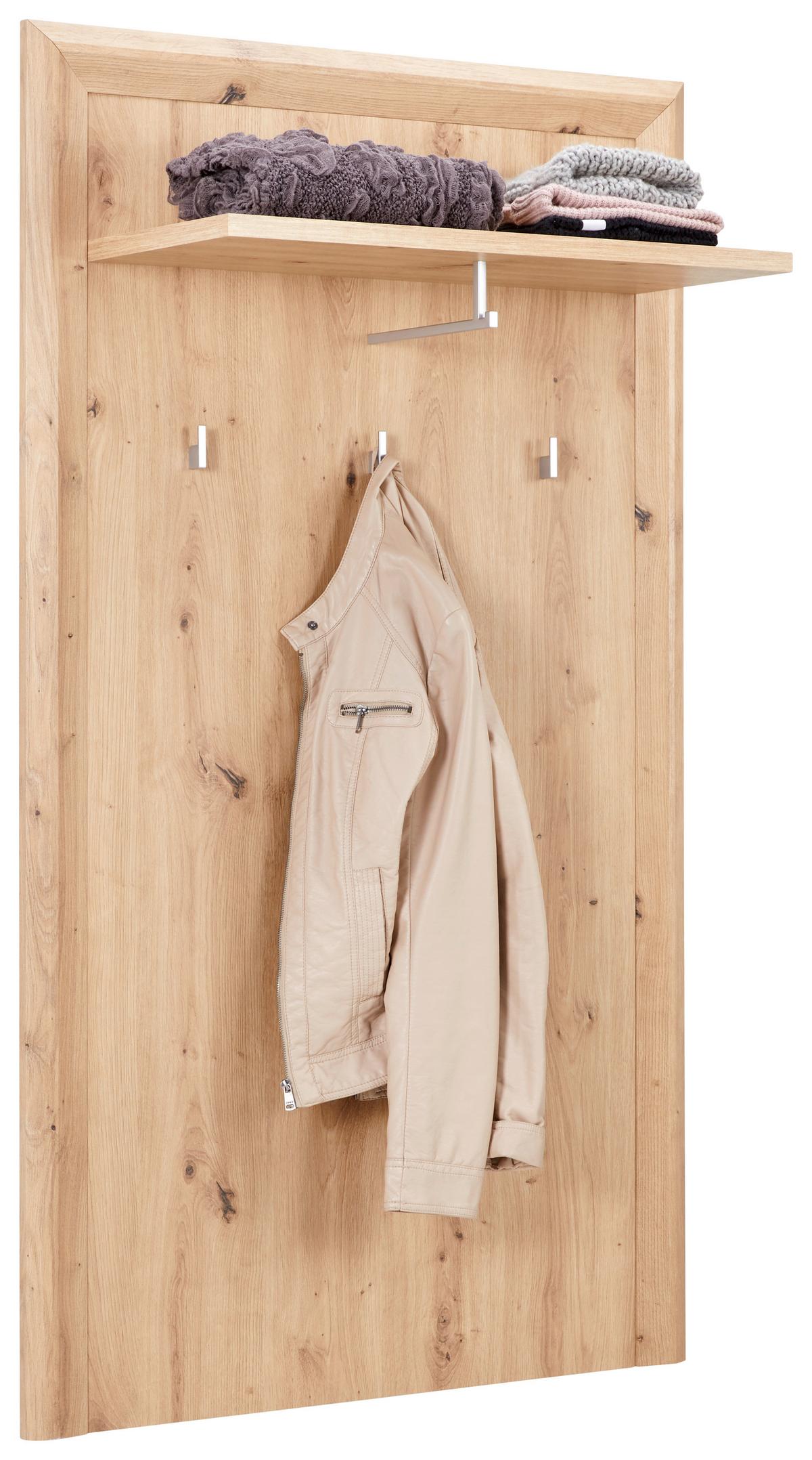 Vešiakový panel KASHMIR NEW - farba duba, Modern, kompozitné drevo (84/145/32cm) - James Wood