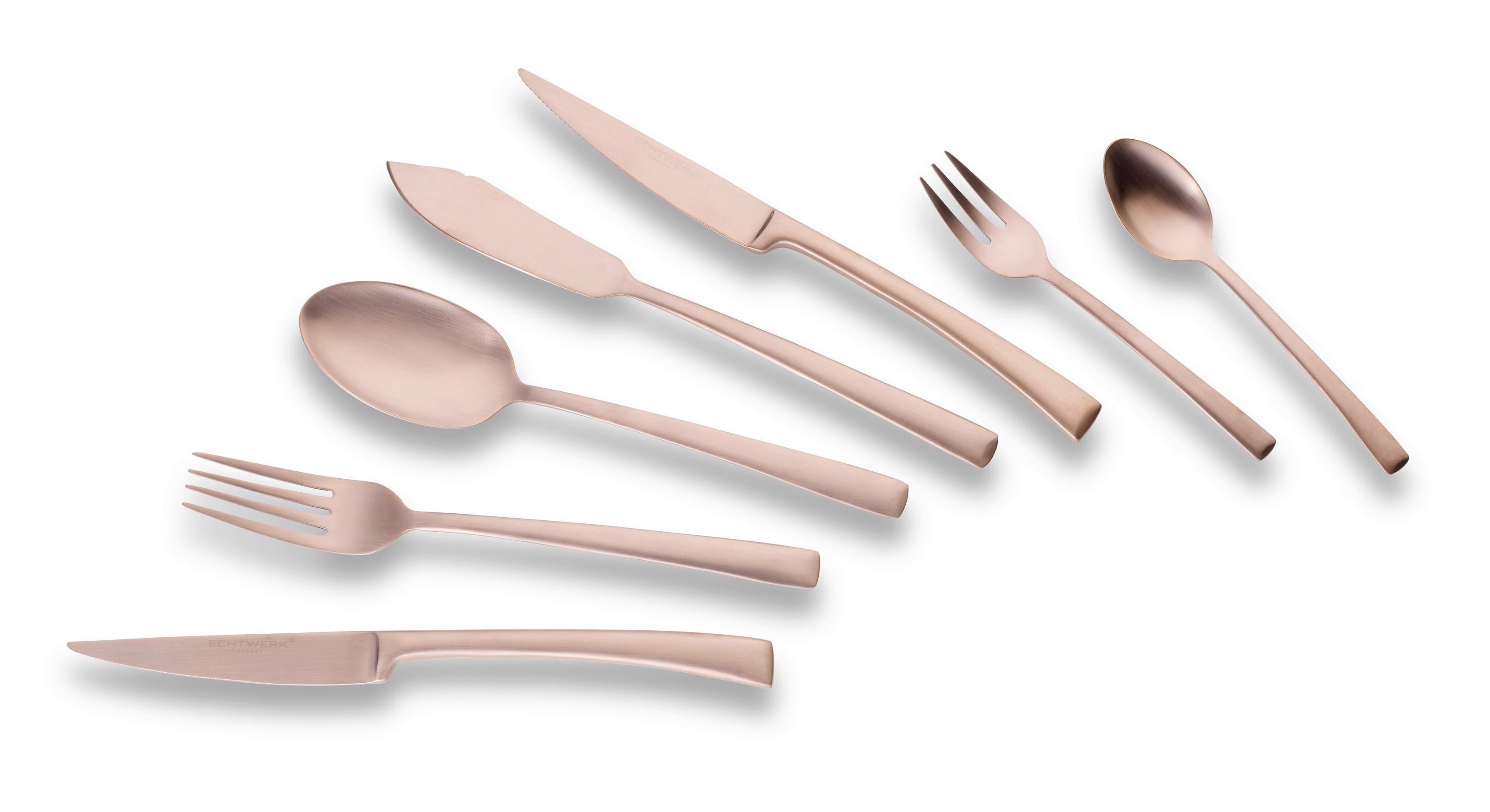 Besteckset 42-Teilig Avelino für 6 Personen - Bronzefarben, Trend, Metall (22cm) - Echtwerk