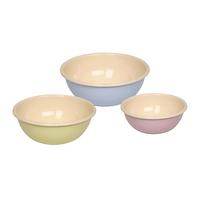 SCHÜSSELSET 0623-006 BUNT/PASTELL - Pastellblau/Rosa, Basics, Metall (14+16+18cm) - Riess