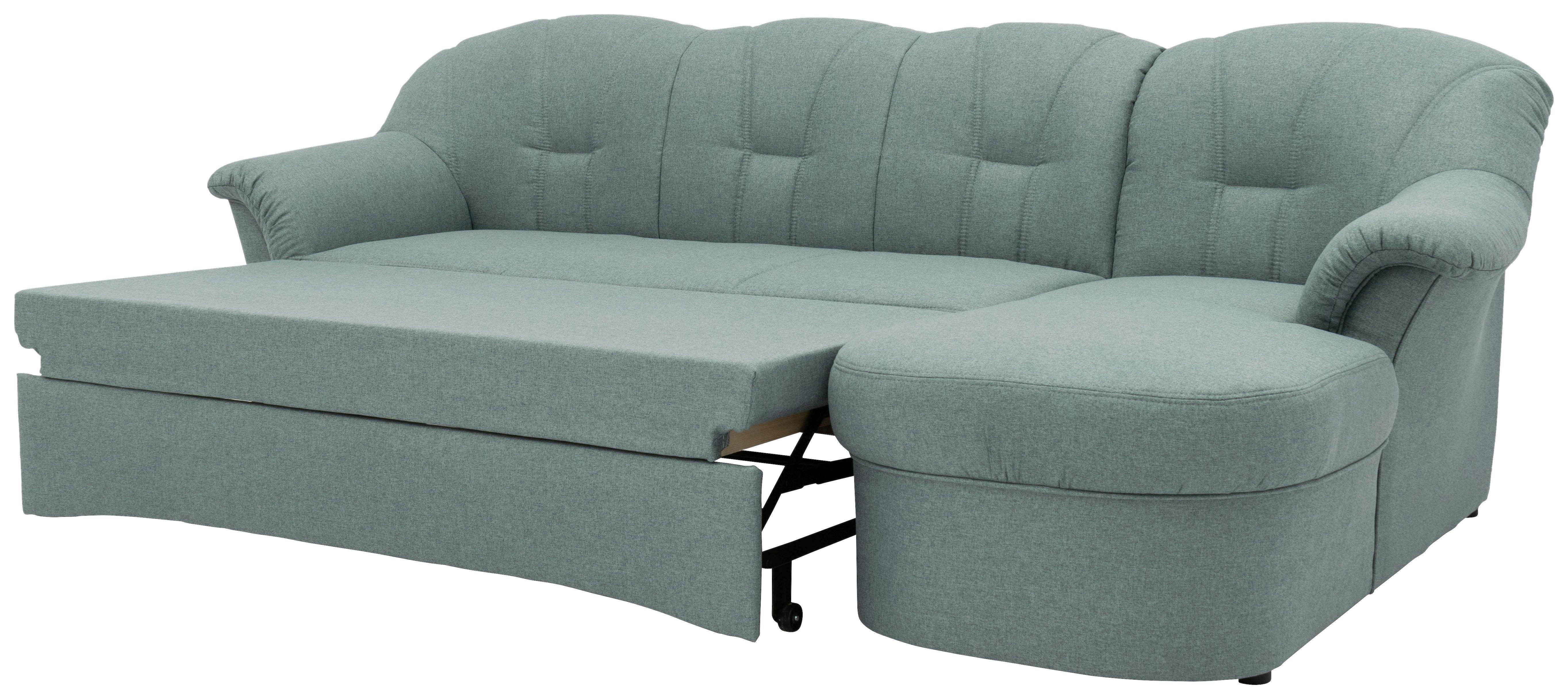 Ecksofa Mit Schlaffunktion Papenburg Hellblau - Schwarz/Hellblau, KONVENTIONELL, Textil (233/142cm) - MID.YOU