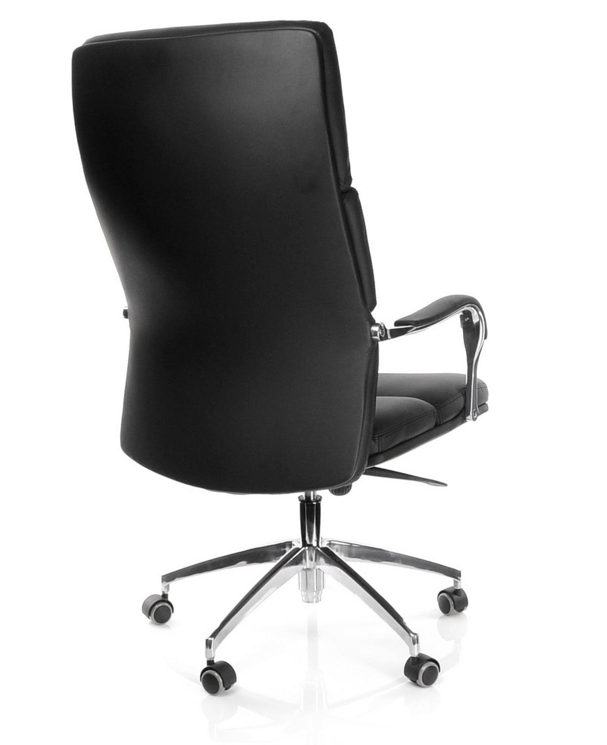 Chefsessel Brunello 20 Schwarz - Silberfarben/Schwarz, MODERN, Kunststoff/Textil (61/134/49cm) - MID.YOU