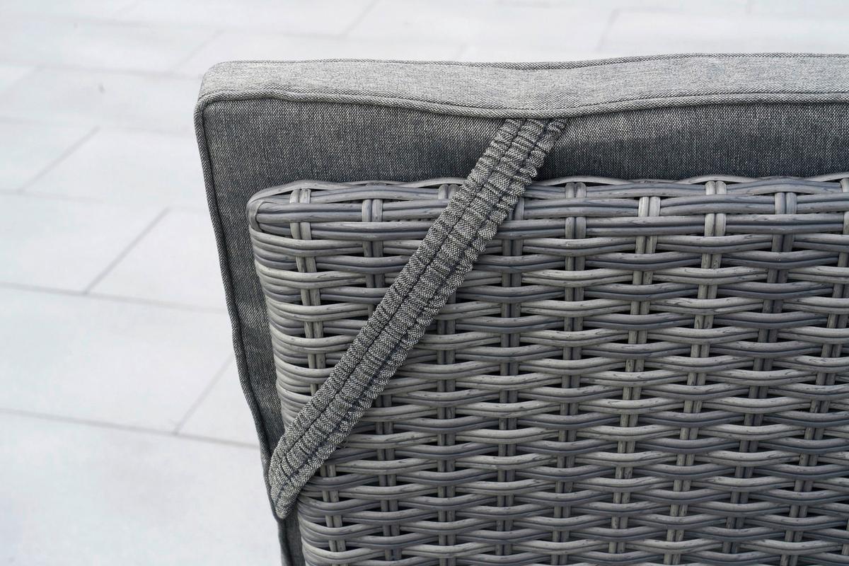 Gartenset Bologna - Grau, MODERN, Kunststoff/Textil - Gardenson