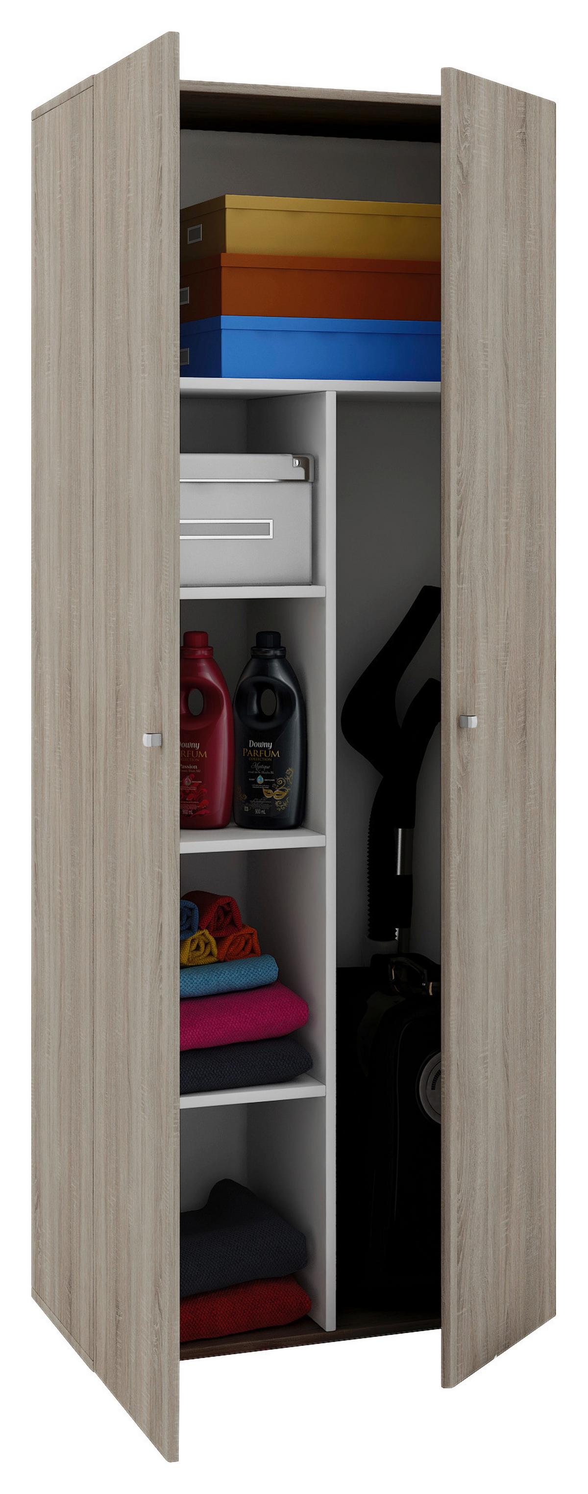 Mehrzweckschrank Vandoll Ll Eiche Dekor 70x178 cm 2-Türig - Eichefarben, Basics, Holzwerkstoff (70/178/40cm) - MID.YOU