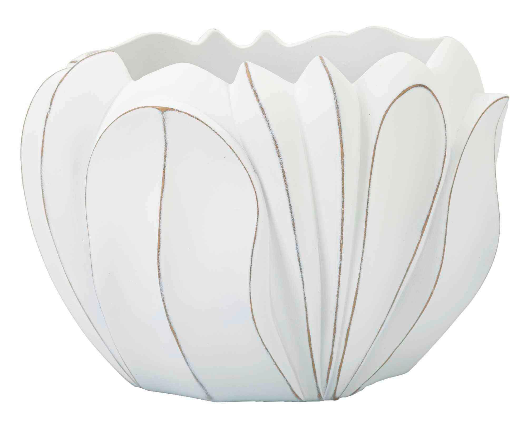 VASE Gardy Weiß B: 34,5 cm