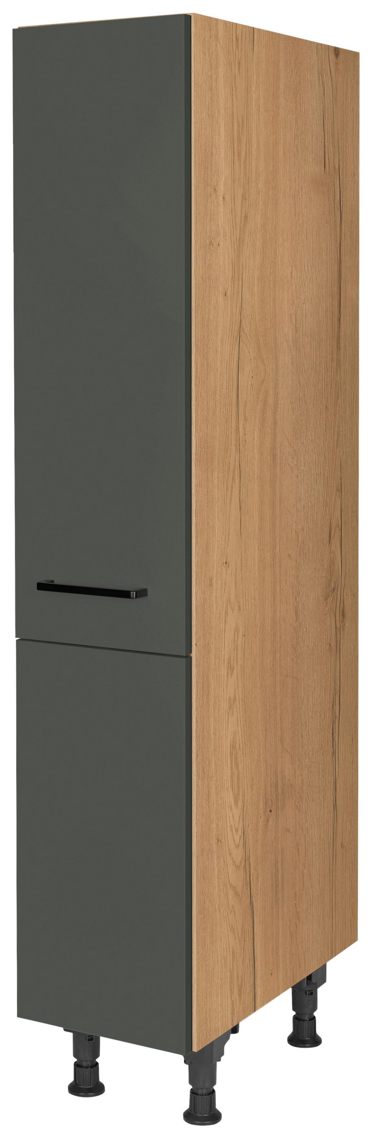 Apothekerschrank Easytouch - Eichefarben/Grün, MODERN, Holzwerkstoff/Metall (30/168/58cm) - Nobilia