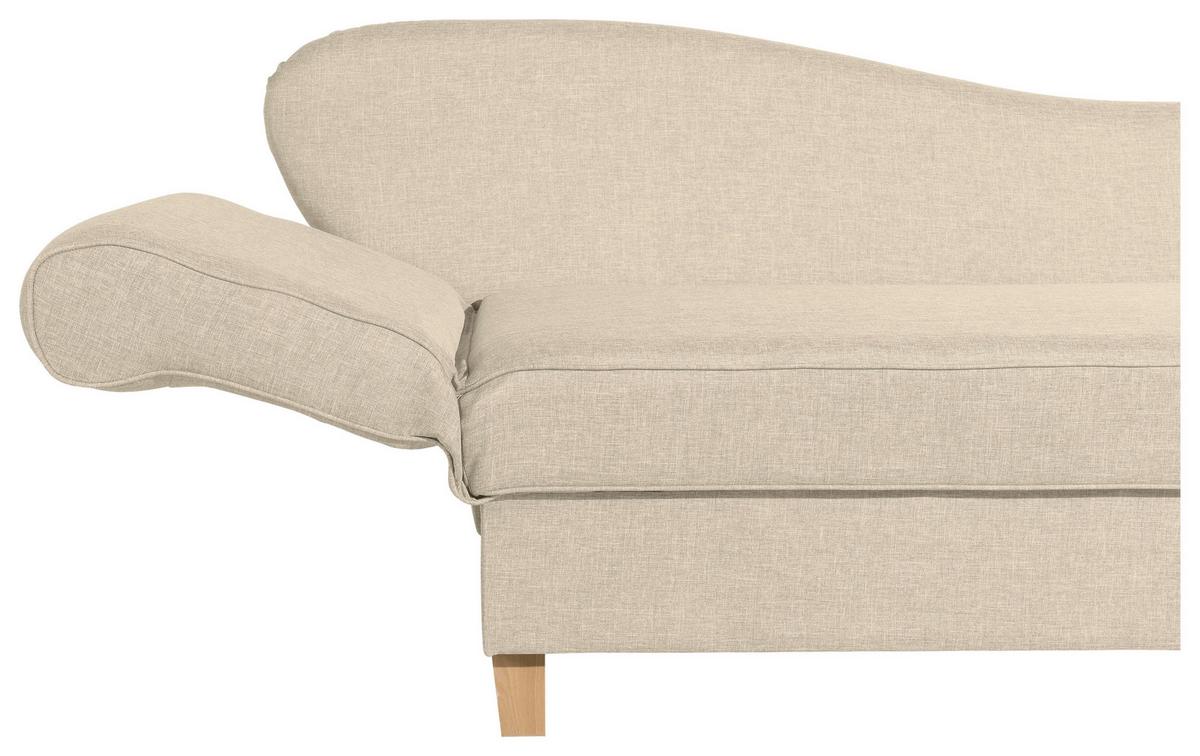 Récamiere Selma in Beige B: 190 cm - Beige/Buchefarben, Design, Textil (190/82/88cm) - Max Winzer
