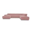 Wohnlandschaft Brandon Mit Kopfteilverstellung Pink - Schwarz/Rosa, Design, Textil (175/359/228cm) - MID.YOU