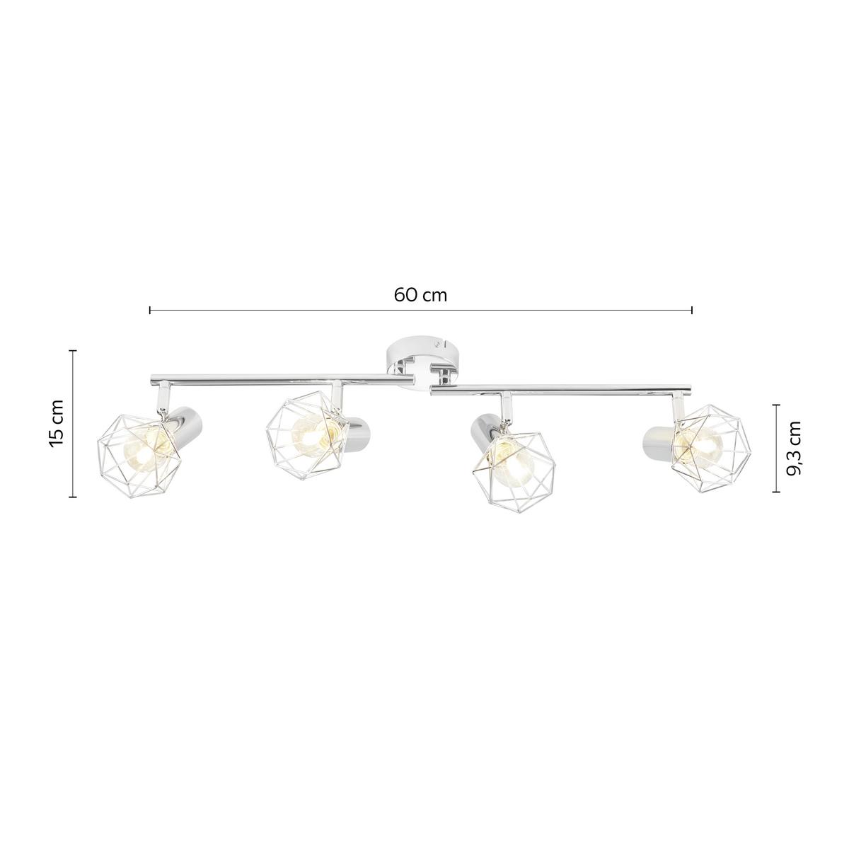 Svítidlo bodové Klausi 60cm, 4x60 Watt - Moderní, kov (60/15cm) - Mömax