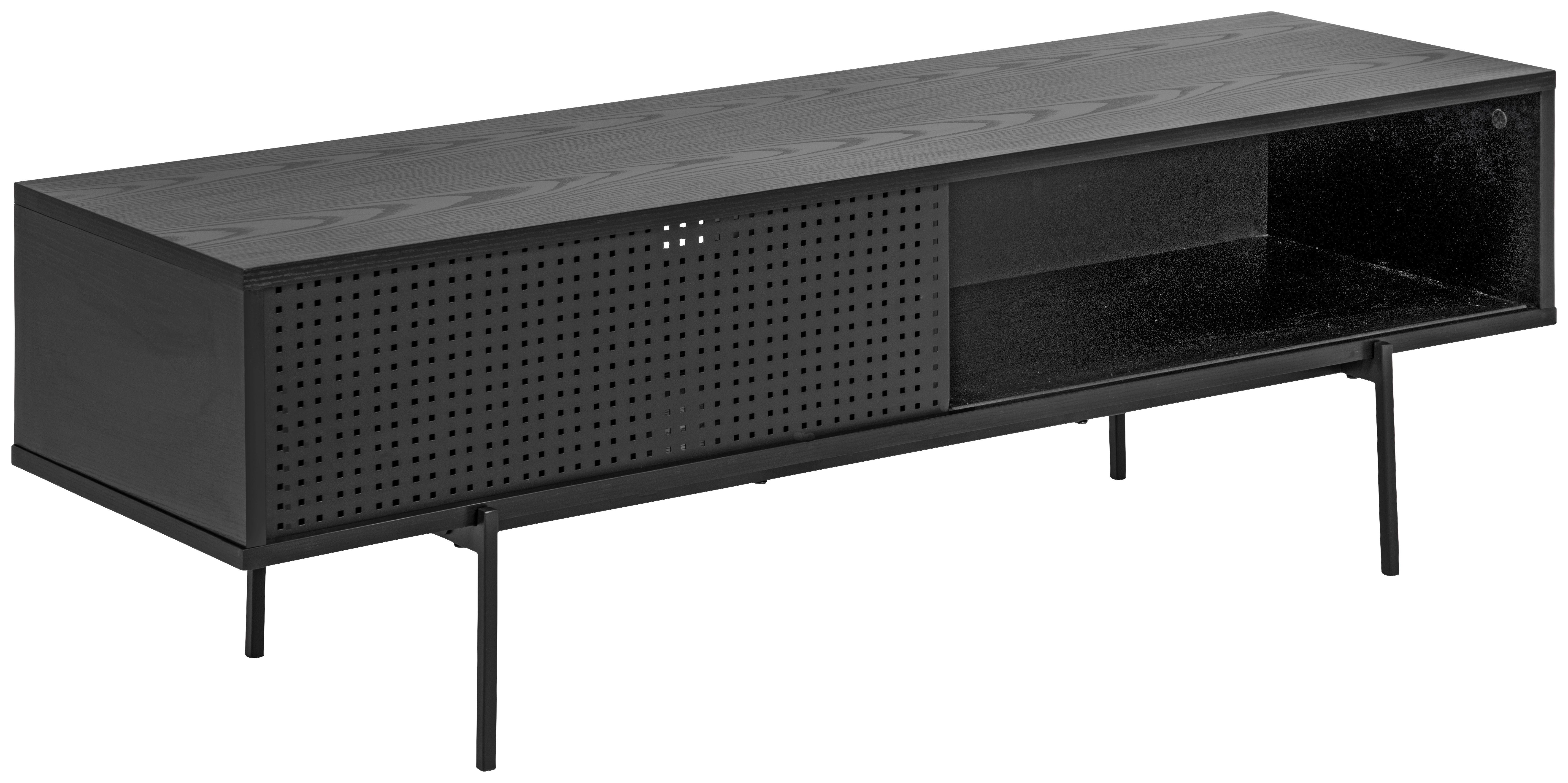 Lowboard Angus - Lomoco - - Schwarz, MODERN, Holzwerkstoff/Metall (140/44,5/40cm) - MID.YOU