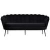 2-sitzer-sofa Calais - Schwarz, Design, Textil/Metall (180/78.5/78cm) - Livetastic