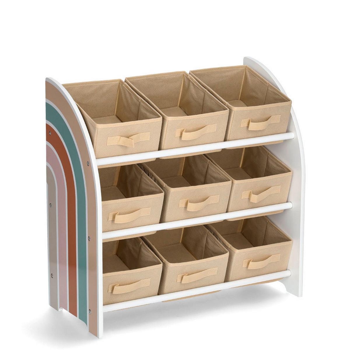 KINDERREGAL 50444 SET RAINBOW - Weiß/Naturfarben, Basics, Holz/Holzwerkstoff (65/52/65cm) - Zeller Present