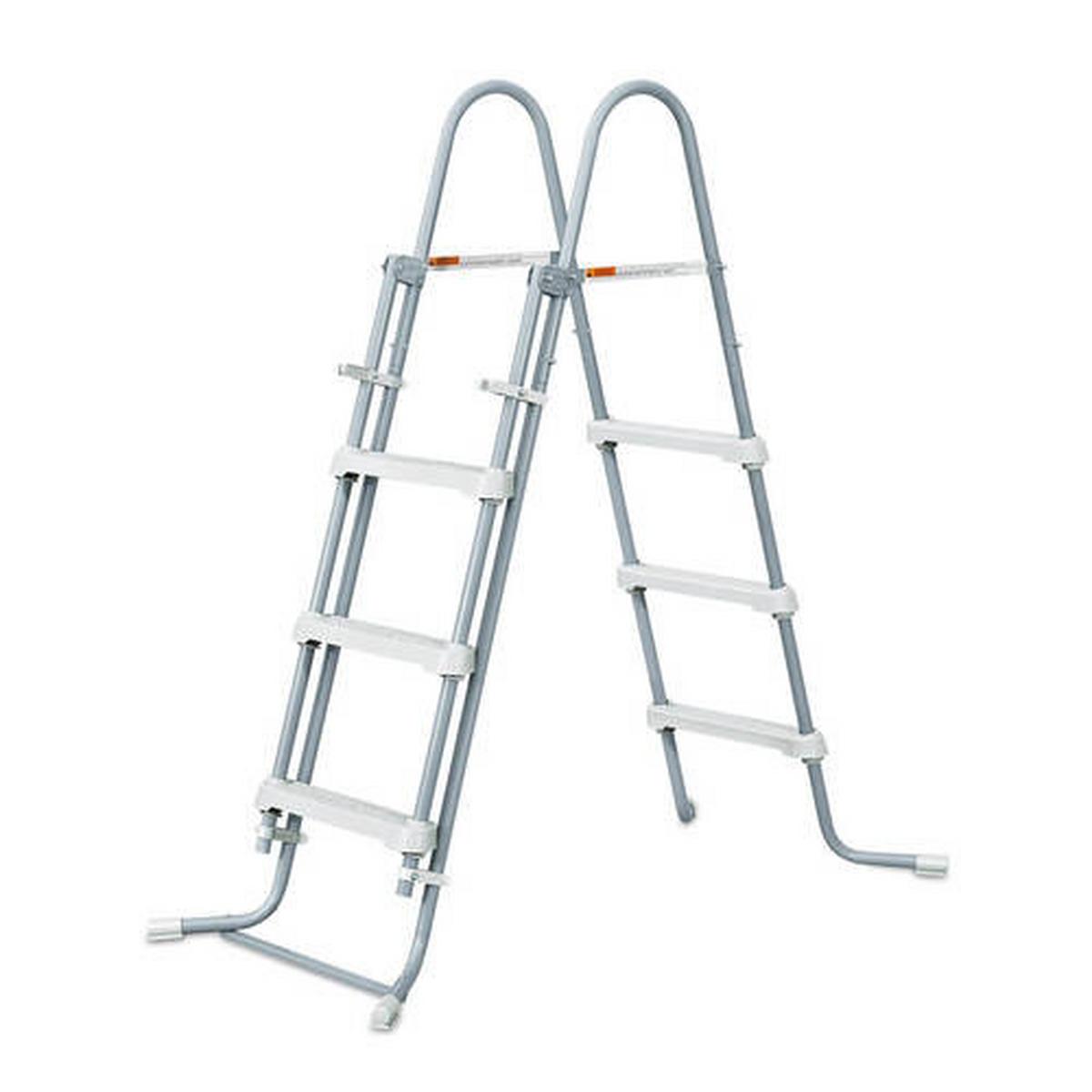 Aufstellpool Rund mit Leiter D: 427 cm - Grau, KONVENTIONELL, Kunststoff (427/107cm)