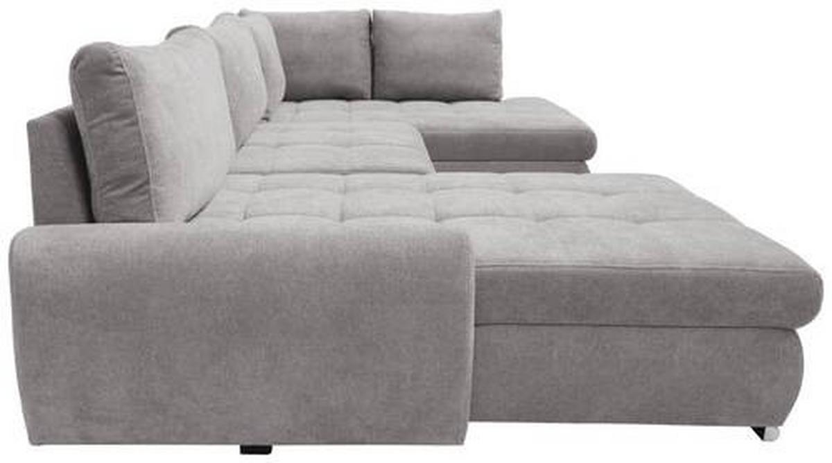 Ecksofa Canion - Chromfarben/Fango, Design, Textil (174/322/173cm) - Livetastic