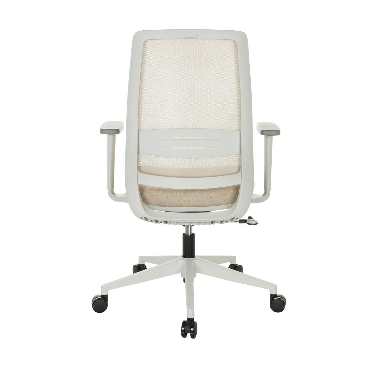 Drehstuhl Profondo Eco W - Beige/Weiß, Basics, Kunststoff/Textil (68/98,5-108,5/56cm) - MID.YOU