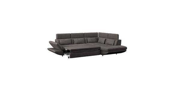 Wohnlandschaft Park - Dunkelbraun/Schwarz, MODERN, Textil (233/311cm) - Luca Bessoni