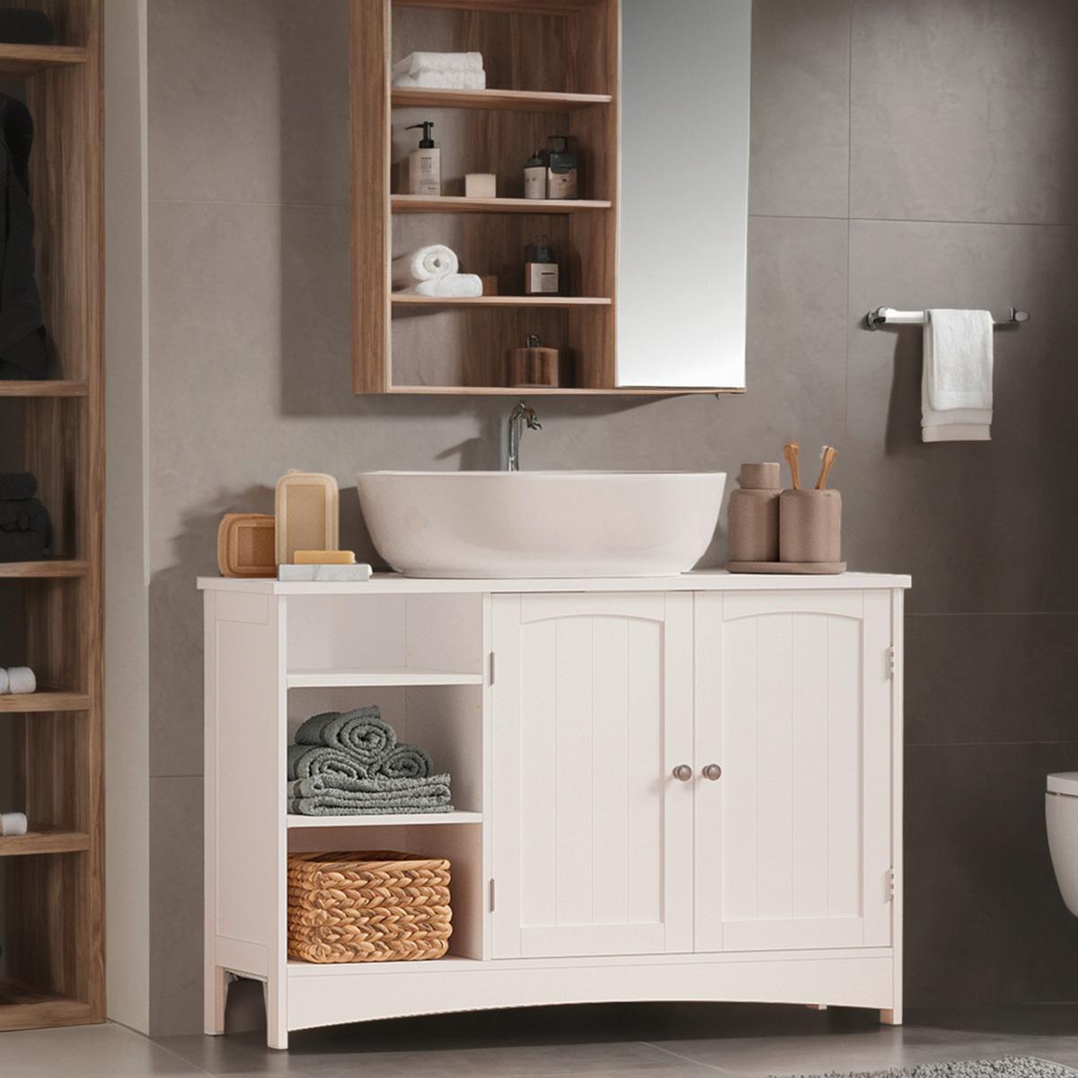 Waschbeckenunterschrank Washbasin Cabinet - Weiß, MODERN, Holzwerkstoff (90/60/30cm) - MID.YOU
