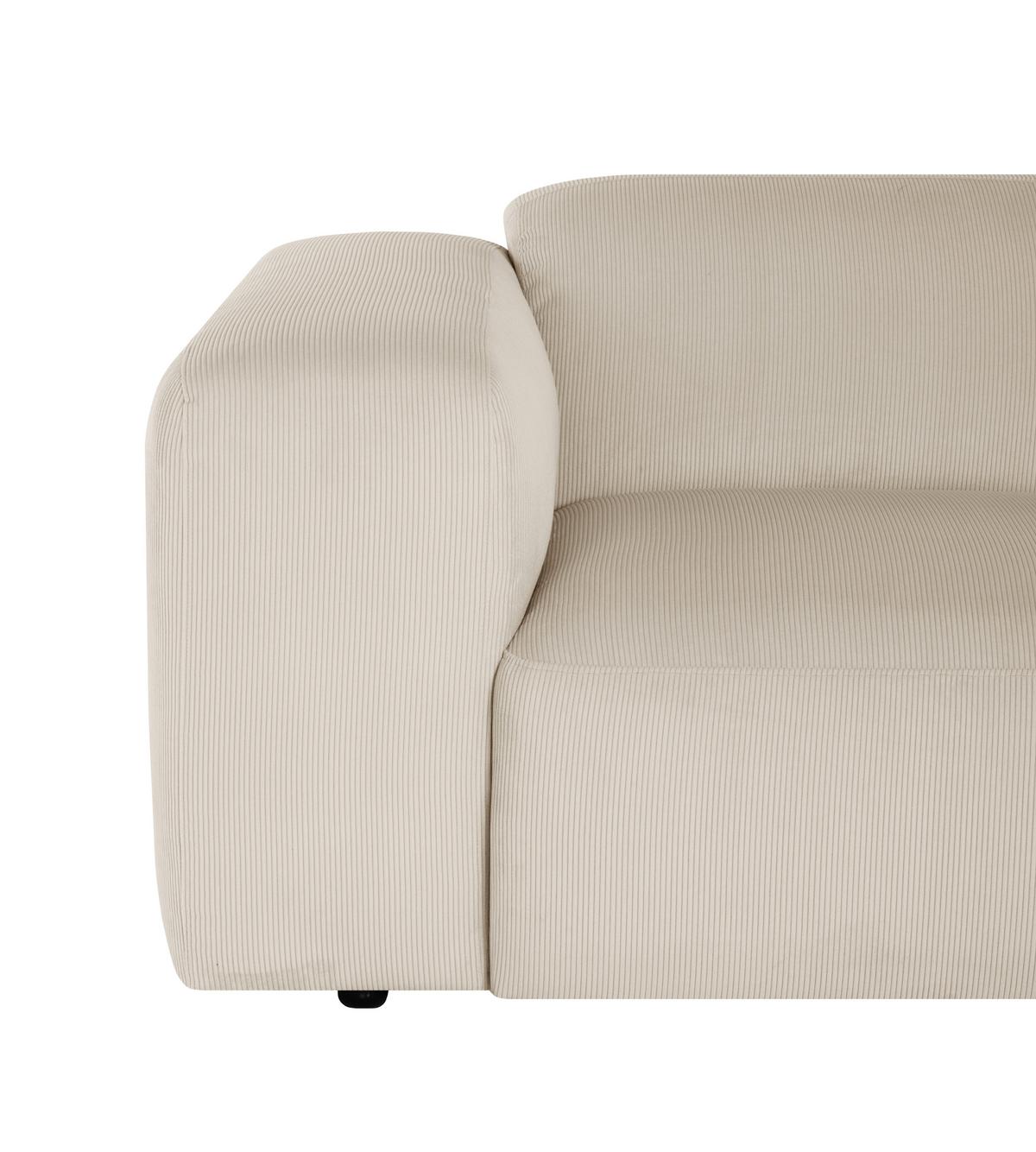 ECKSOFA Hannah Beige S: 304x200cm - Beige/Schwarz, Design, Textil (304/200cm) - MID.YOU