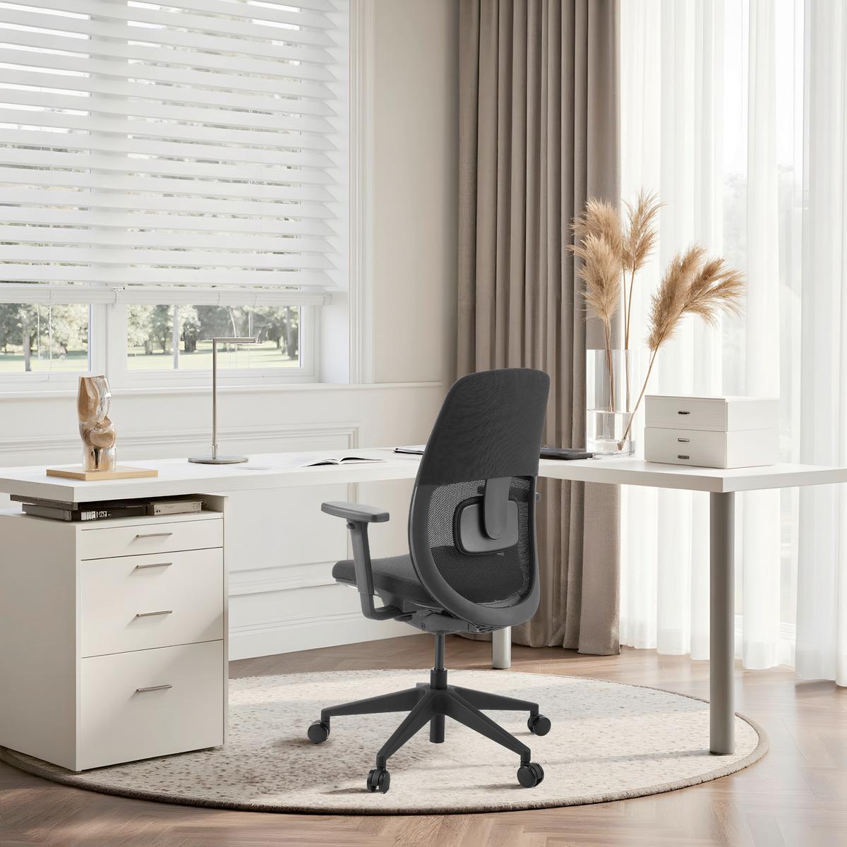 DREHSTUHL Skandis Schwarz B: 71cm - Schwarz, MODERN, Kunststoff/Textil (71/112/66cm) - MID.YOU