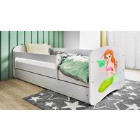 Kinder-/Juniorbett Babydreams inkl. Matratze 80x160 - Birkefarben/Weiß, MODERN, Holz/Holzwerkstoff (80/160cm) - MID.YOU