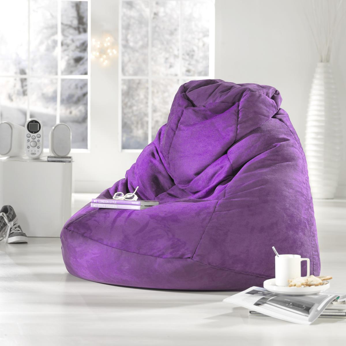 Ülőzsák Verona - lila, textil (90/105/90cm)