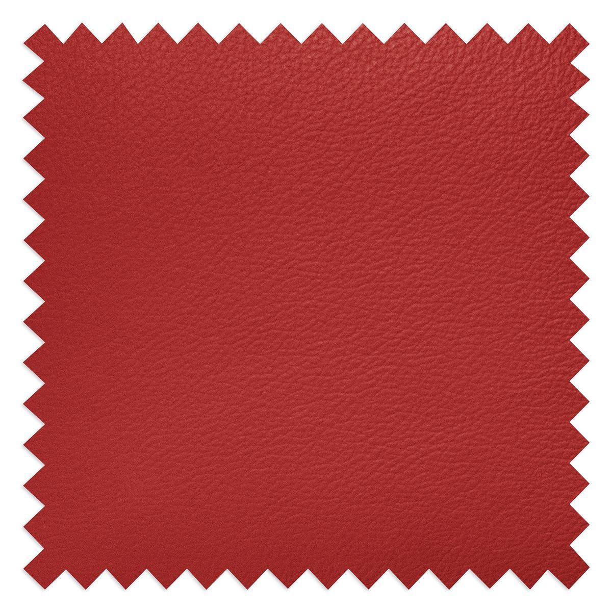 Ecksofa Bretania, Rot S: 113x300 - Rot/Schwarz, Design, Leder/Textil (113/300cm) - Livetastic