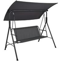 Hollywoodschaukel Verona - Anthrazit, MODERN, Metall (170/153/110cm) - Beldano