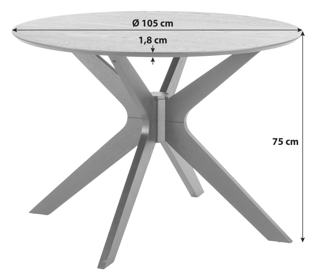 Jedálenský stôl DUNCAN čierna 100 cm - čierna, Trend, drevo (105/75cm) - Livetastic