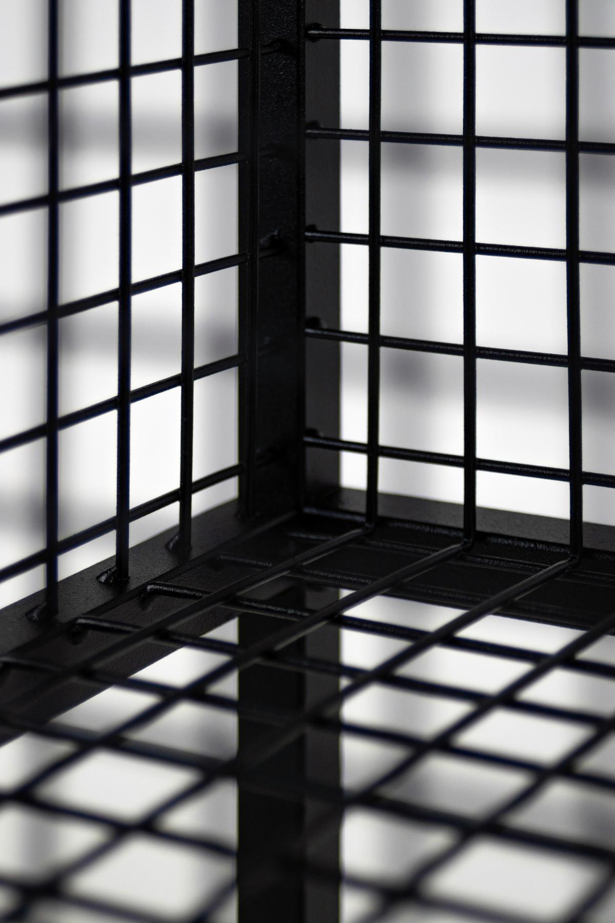 Blumenständer Aluminium Schwarz BxHxT: 60x75x23 Cn - Schwarz, Basics, Metall (60/75/23cm)