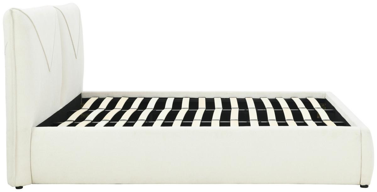 Polsterbett Mail Weiß B: 214 Cm - Schwarz/Weiß, Design, Holz/Textil (214/111/224cm) - MID.YOU