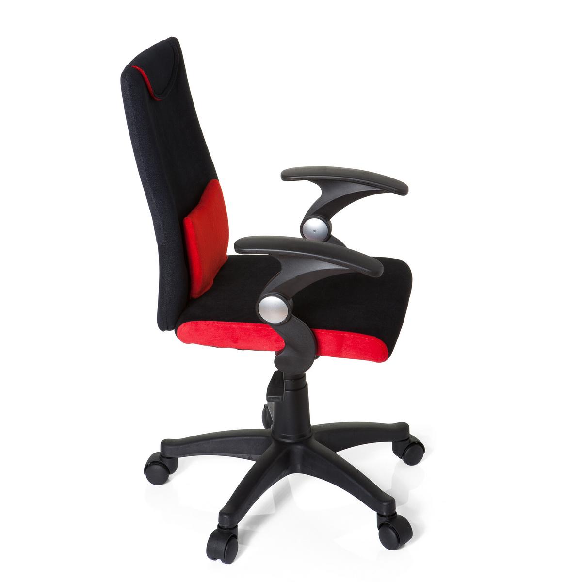 Jugenddrehstuhl Kiddy Pro Al Rot/Schwarz - Rot/Schwarz, Basics, Kunststoff (50/87-97/40cm) - MID.YOU