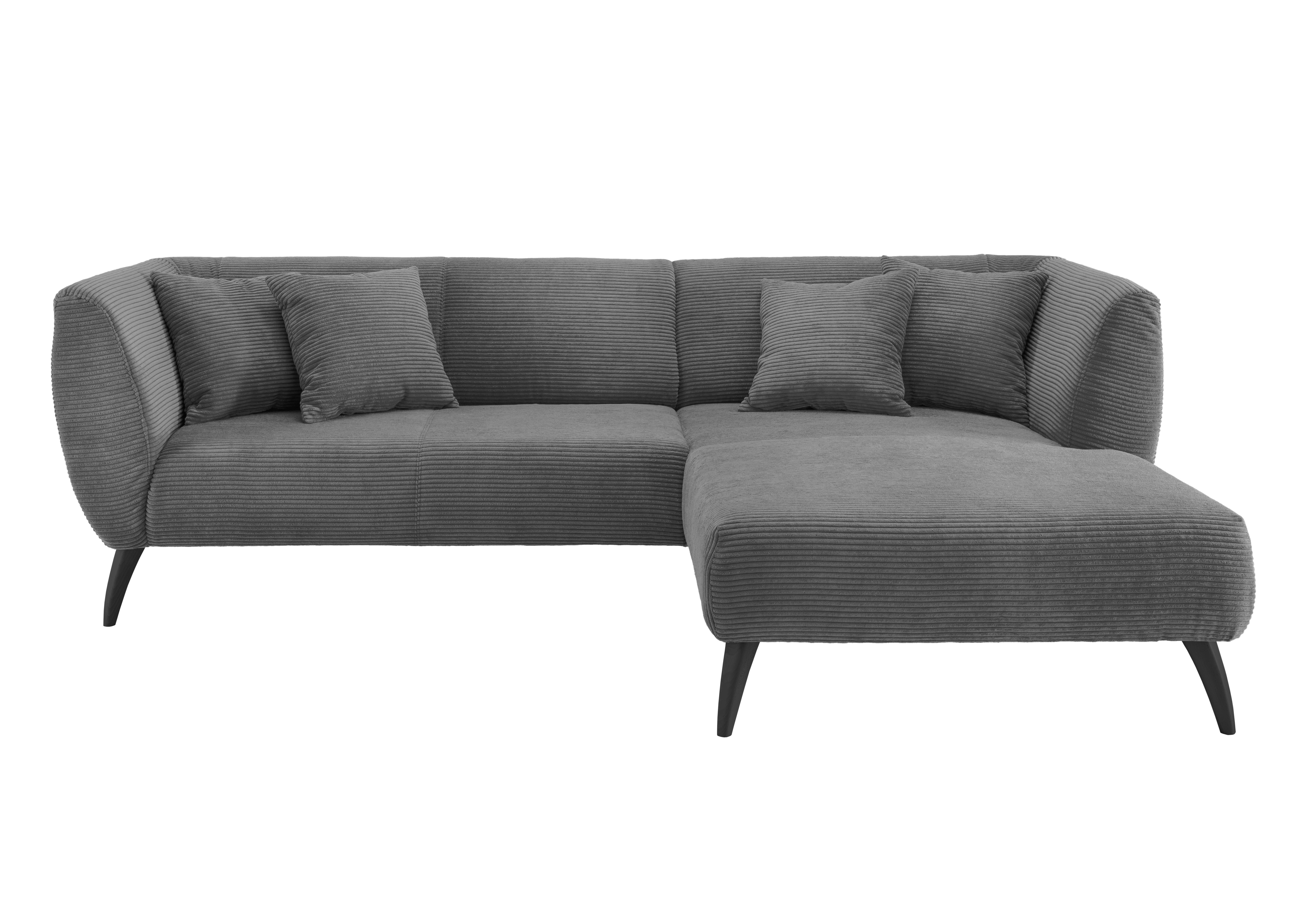 Ecksofa Colori Grau S: 264/160 cm - Schwarz/Grau, MODERN, Holz/Textil (264/160cm) - MID.YOU