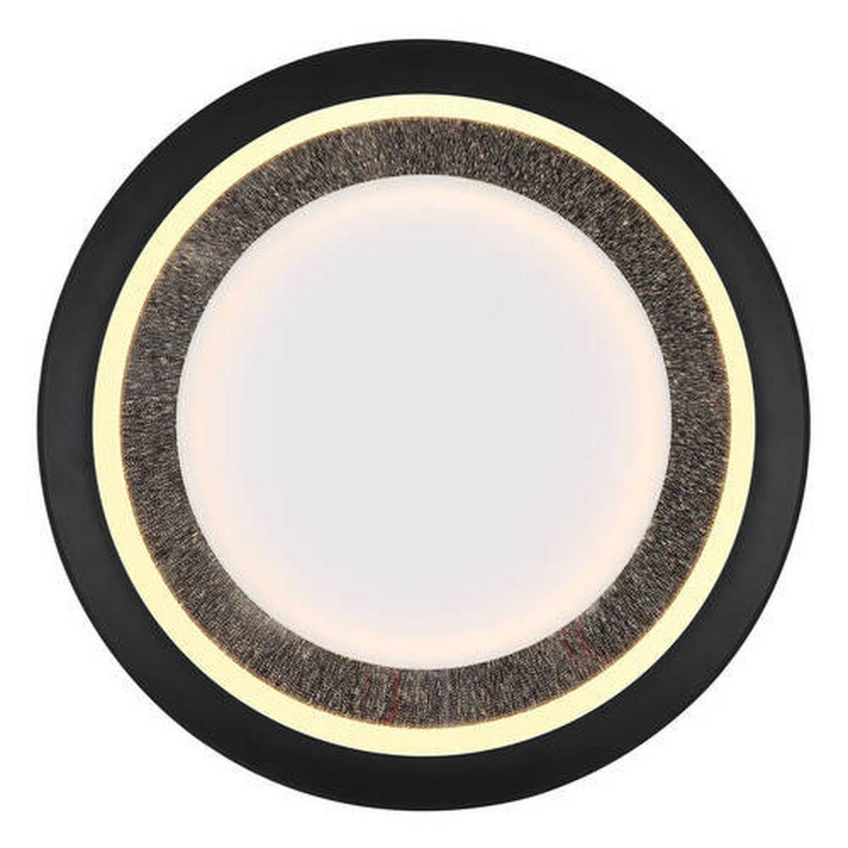 Deckenleuchte 48918-18 - Opal/Schwarz, Basics, Kunststoff/Metall (30/5,5cm) - Globo