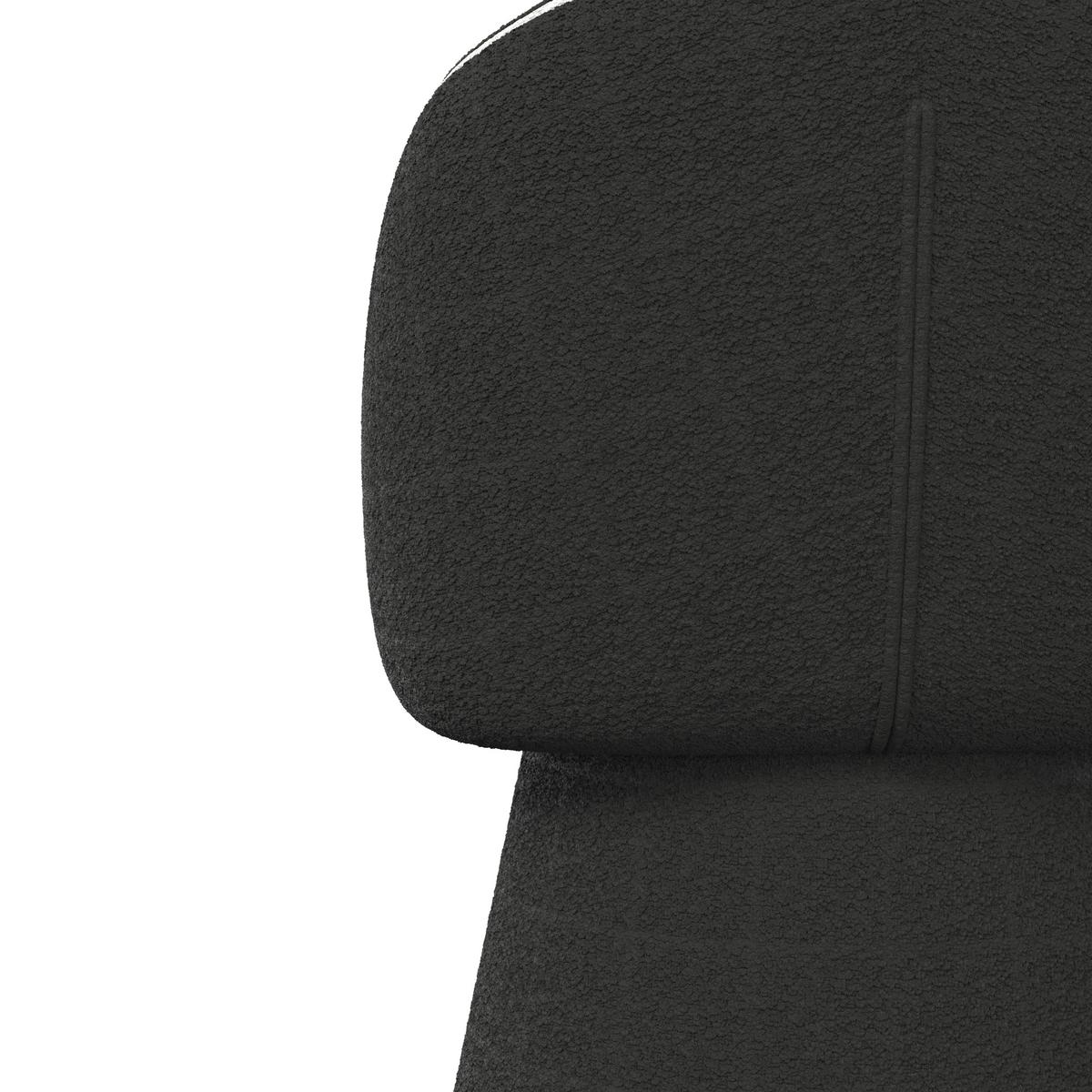 STOLIČKA S PODRÚČKAMI MAIA - čierna, Modern, kov/textil (60/84,5/59cm) - Bessagi Home