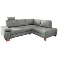 Eckschlafsofa Positano Hellgrau S: 261x206 Cm - Wildeiche/Hellgrau, MODERN, Textil (261/206cm) - Livetastic