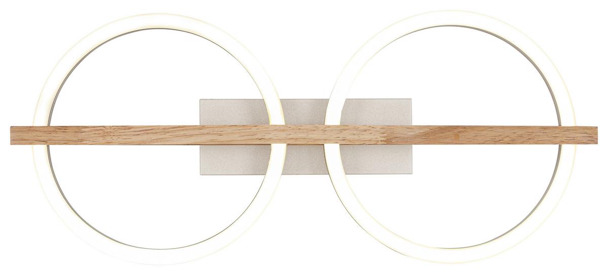 LED-DECKENLEUCHTE CAMILLO - Champagner/Naturfarben, Basics, Holzwerkstoff/Kunststoff (46/20/6cm) - Luca Bessoni
