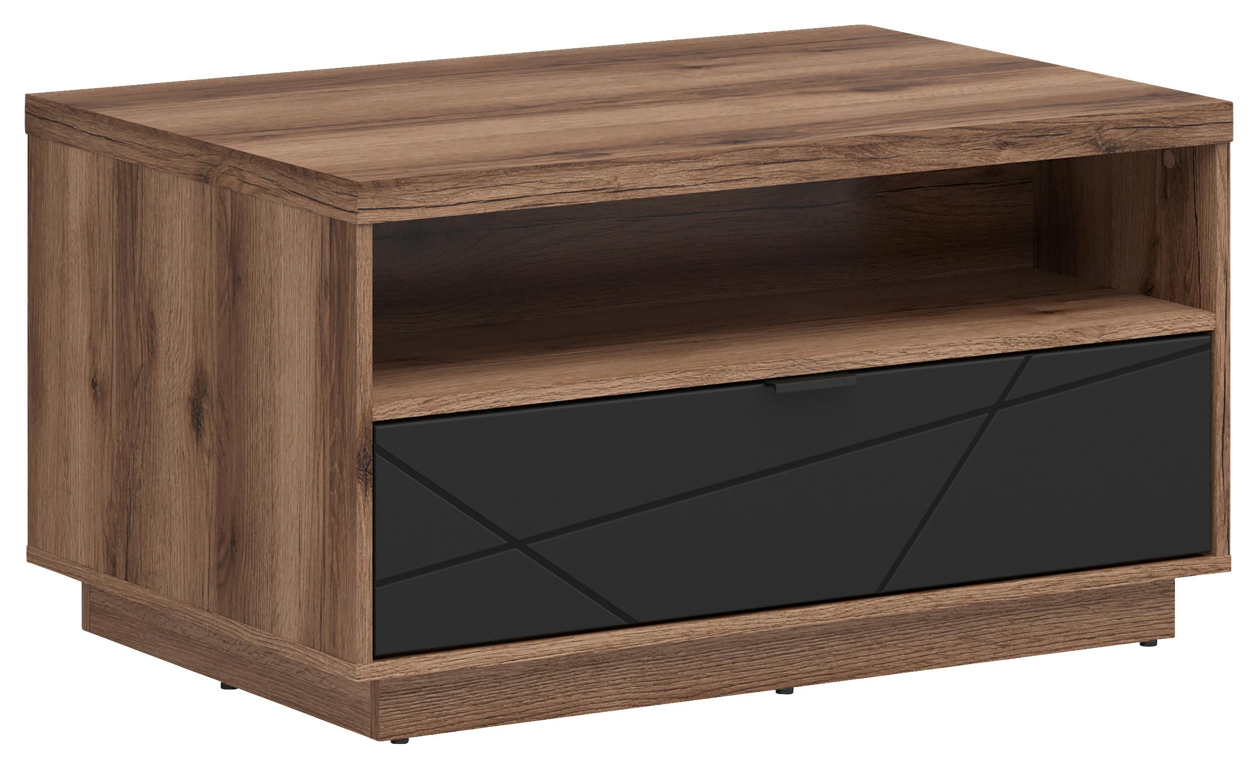 Couchtisch Forn Coffee Table - Eichefarben/Schwarz, Design, Holzwerkstoff/Kunststoff (90/60/48,5cm)