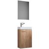 Badmöbel-Set Gäste WC 3-Tlg. Slito B: 41 cm Eiche Dekor - Weiß/Sonoma Eiche, KONVENTIONELL, Keramik/Holzwerkstoff (41cm) - MID.YOU
