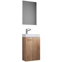 Badmöbel-set Gäste Wc 3-tlg. Slito B: 41 Cm Eiche Dekor - Weiß/Sonoma Eiche, KONVENTIONELL, Keramik/Holzwerkstoff (41cm) - MID.YOU